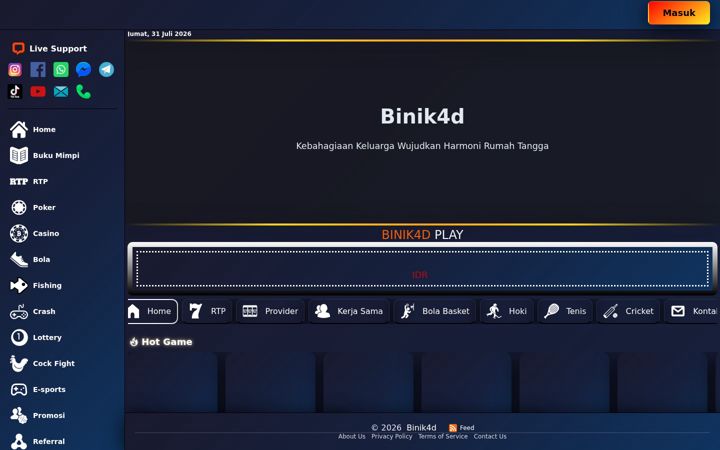 Screenshot of binik4d.org