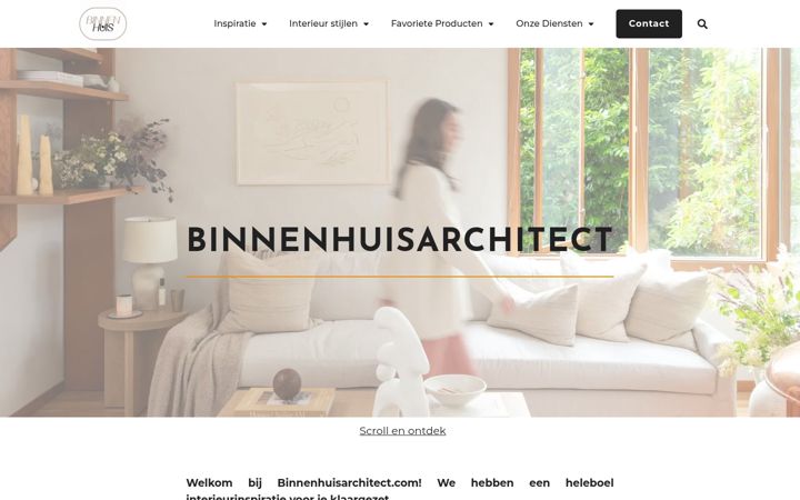 Screenshot of binnenhuisarchitect.com