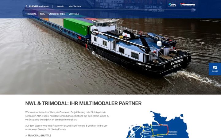 Screenshot of binnenschiff.eu