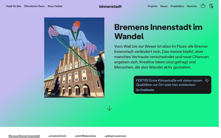 Skjámynd af binnenstadt.de
