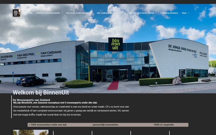 Captură de ecran a binnenuit.nl