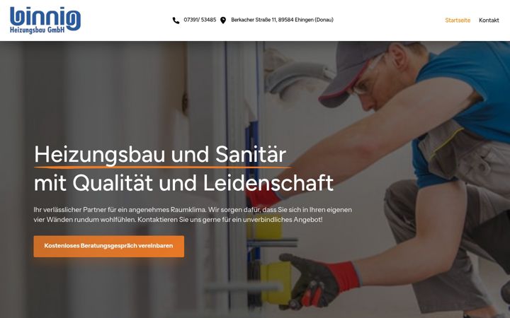 Screenshot of binnig-gmbh.de