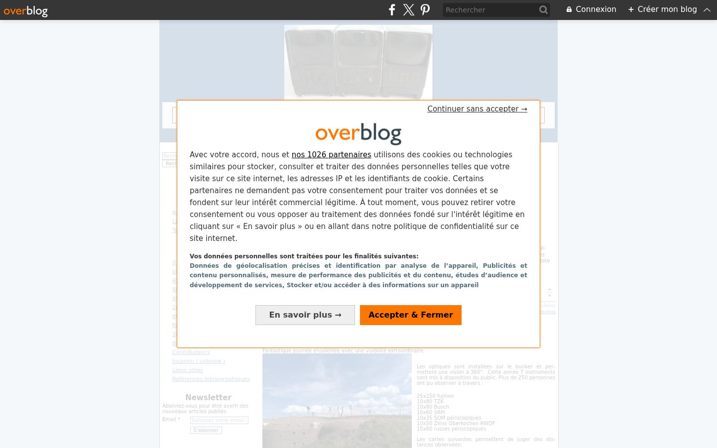 Capture d'écran de la bannière de consentement affichée avant toute interaction