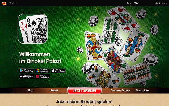 Skjámynd af binokel-palast.de