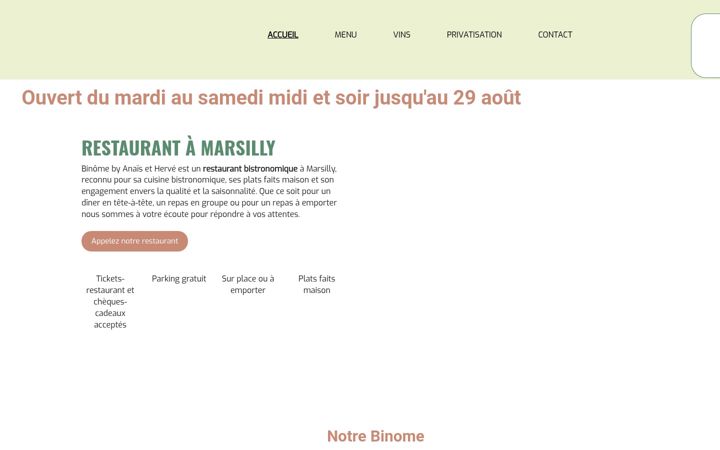 Skjermbilde av binomebyanaisetherve.fr
