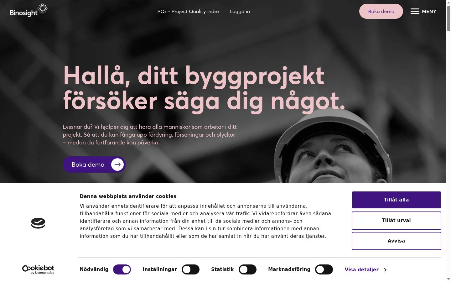 Ekrānuzņēmums ar piekrišanas baneri, kas tika rādīts pirms jebkādas mijiedarbības