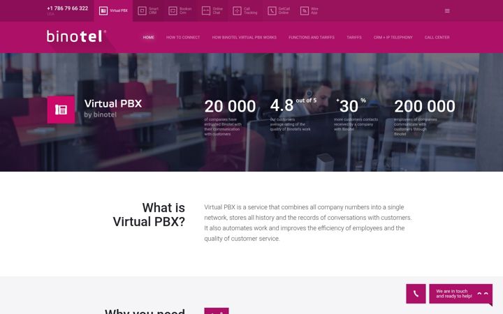 Screenshot of binotel.com