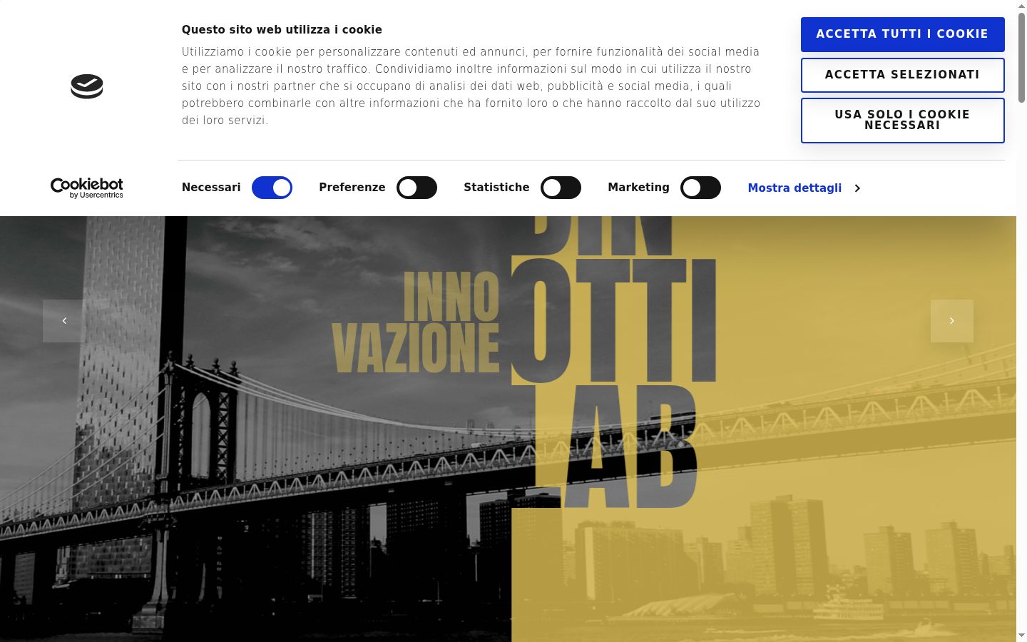 Capture d'écran de la bannière de consentement affichée avant toute interaction