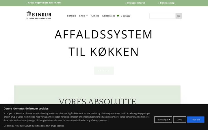 Screenshot of binova.dk