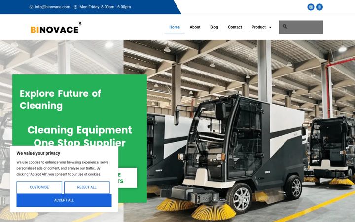 Screenshot of binovace.com