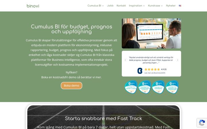 Screenshot of binovi.se
