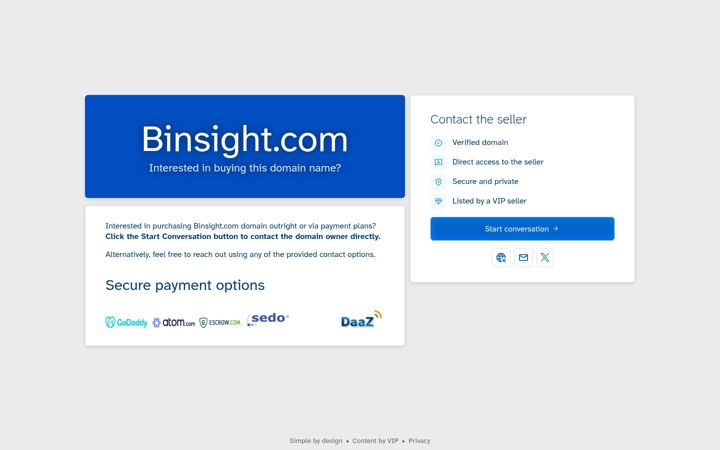 Screenshot of binsight.com