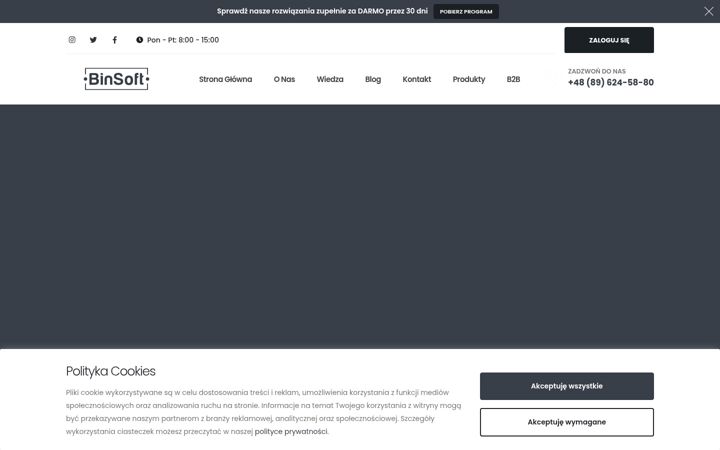 Screenshot ta' binsoft.pl