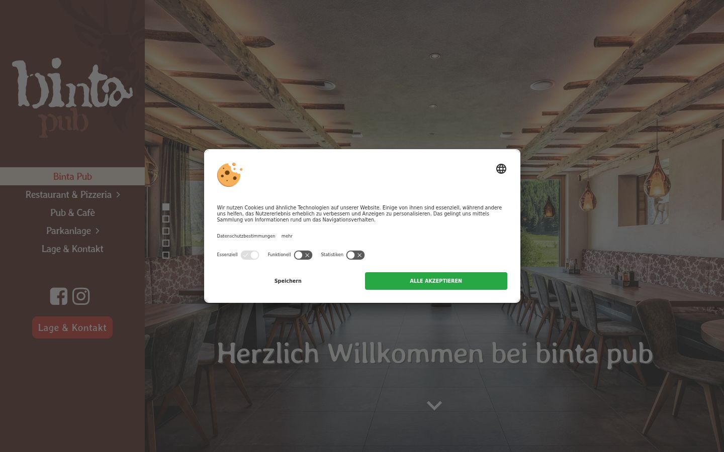 Screenshot van de toestemmingsbanner zoals getoond vóór enige interactie