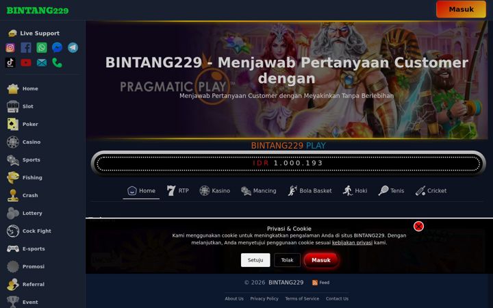 Screenshot of bintang229.net