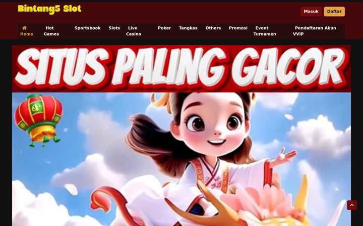 Screenshot of bintang5slot.com