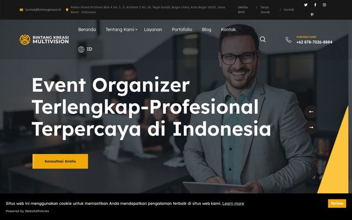 Screenshot of bintangkreasi.id