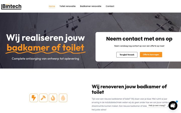 Screenshot of bintech.nl