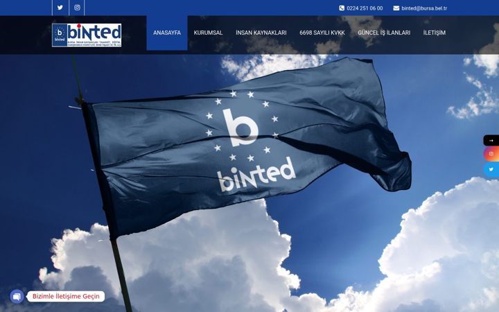 Screenshot of binted.com.tr