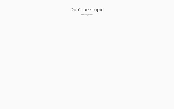 Captură de ecran a bintelligent.nl