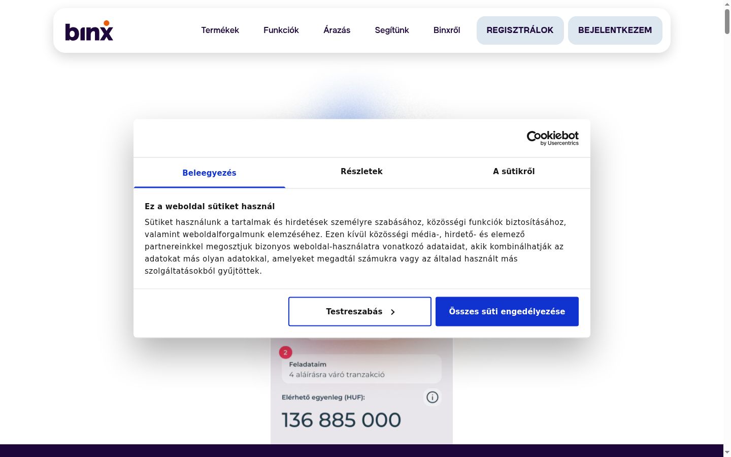 Snimka zaslona bannera za privolu prikazanog prije bilo kakve interakcije