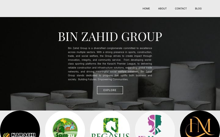 Screenshot of binzahidgroup.com.pk