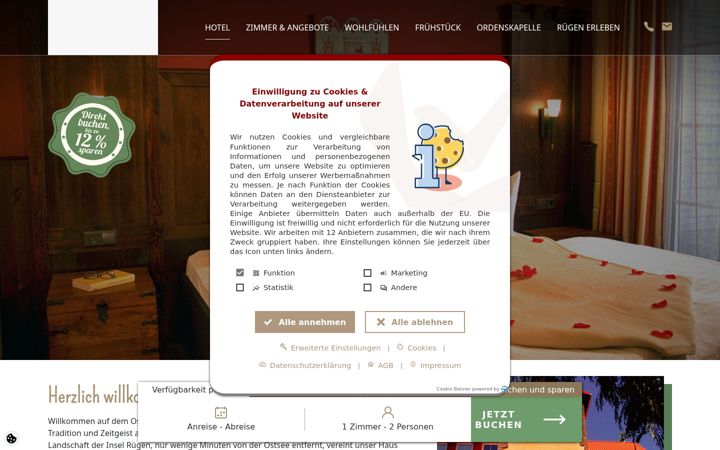 Skjámynd af binzhotel.de