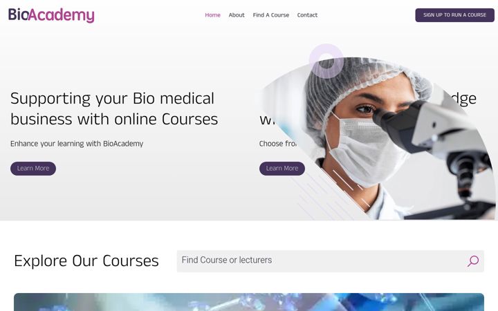 Screenshot of bio-academy.co