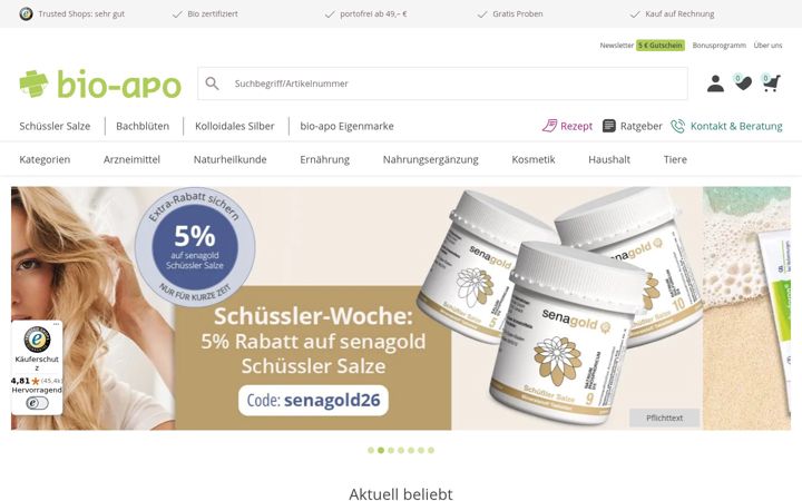 Screenshot of bio-apo.de