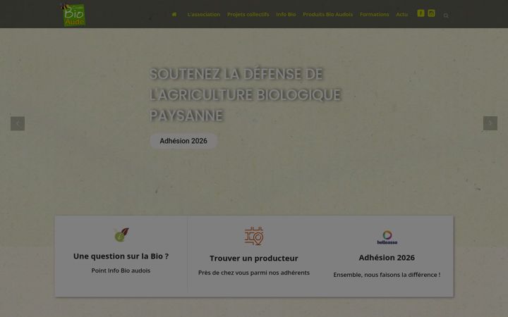 Screenshot of bio-aude.com