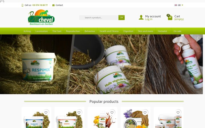 Screenshot of bio-cheval.com