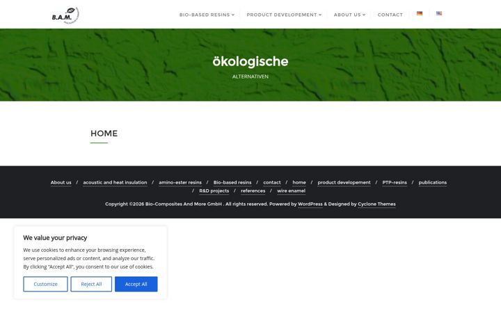 Posnetek zaslona bio-composites.eu