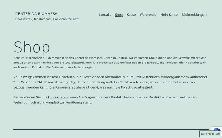 Screenshot of bio-einstreu.ch