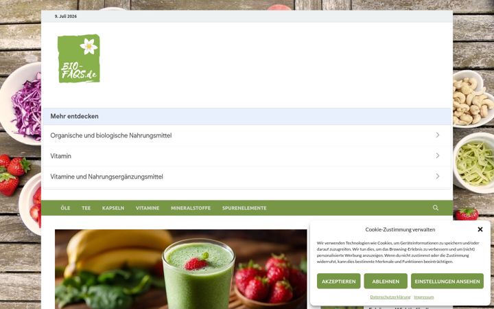Screenshot of bio-faqs.de