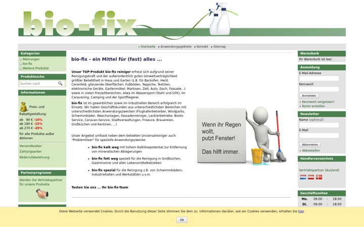 Screenshot of bio-fix-reiniger.de