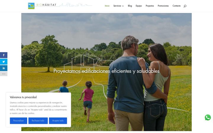 Captură de ecran a bio-habitat.es