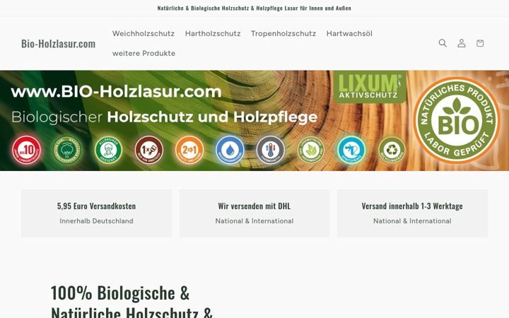 Screenshot of bio-holzlasur.com