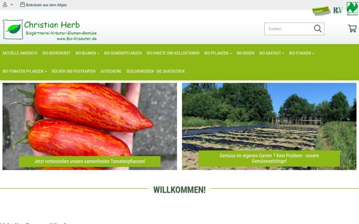 Screenshot of bio-kraeuter.de