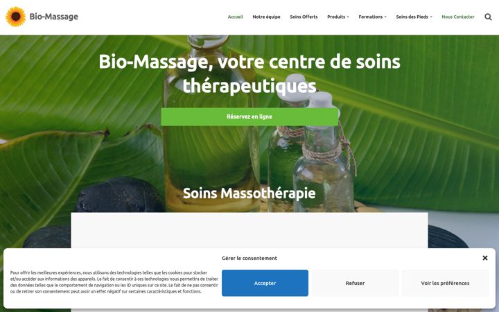 Screenshot of bio-massage.ca