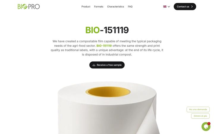 Zrzut ekranu bio-pro.it