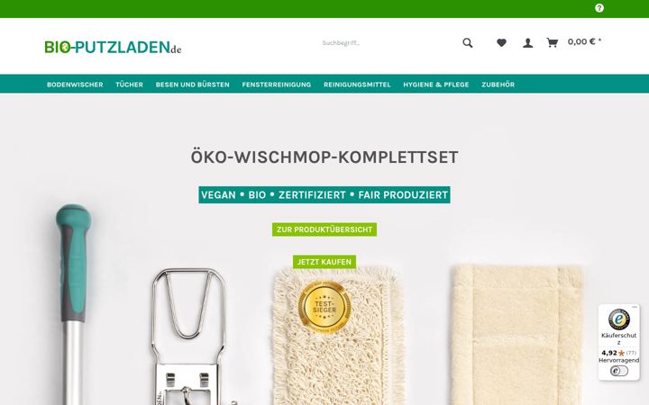Screenshot of bio-putzladen.de