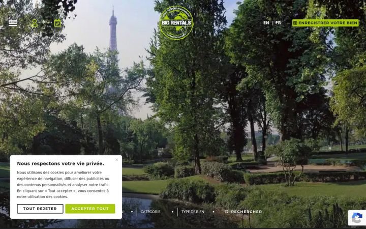 Captura de pantalla de bio-rentals.fr