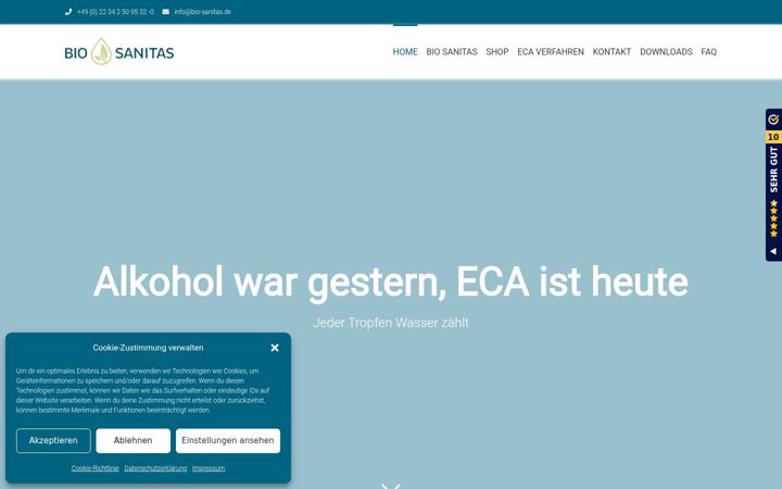 Screenshot of bio-sanitas.de