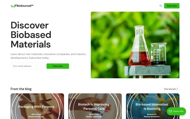 Screenshot of bio-sourced.com