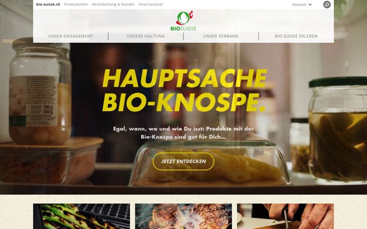 Screenshot von bio-suisse.ch