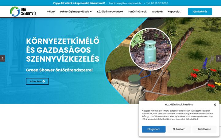 Screenshot of bio-szennyviz.hu