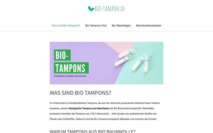 Screenshot of bio-tampon.de