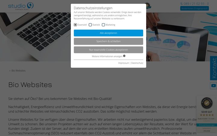 Screenshot of bio-websites.de