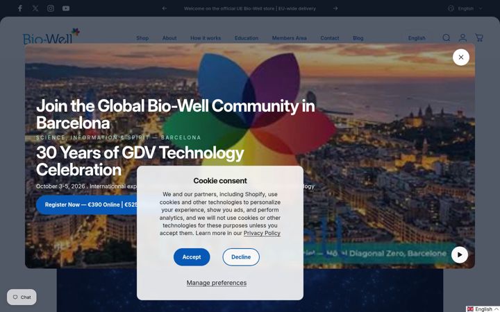 Screenshot of bio-well.tech