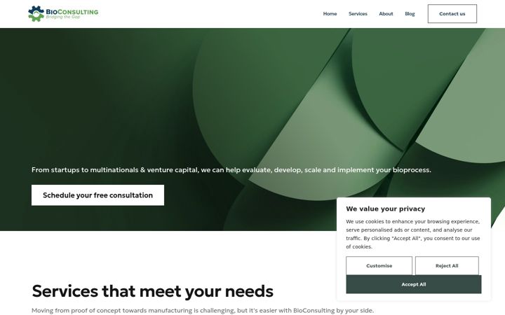 Screenshot of bio.consulting